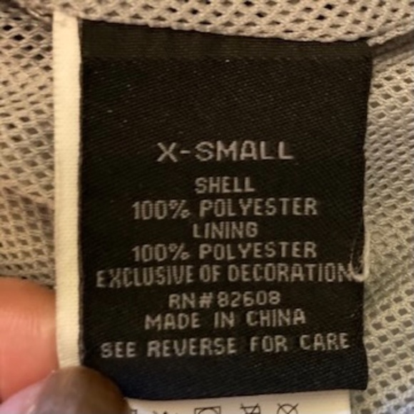 Free Country Windbreaker Rain Jacket Light Green Gray Small - Picture 8 of 9